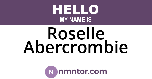 Roselle Abercrombie