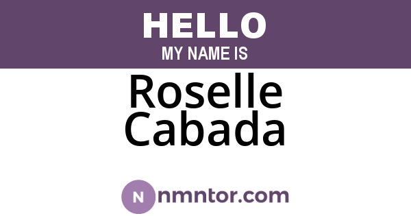 Roselle Cabada