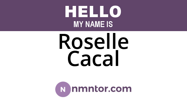 Roselle Cacal
