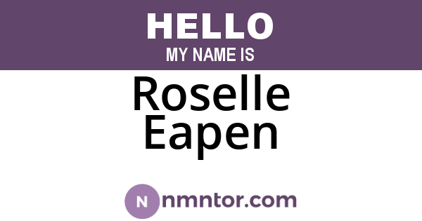 Roselle Eapen