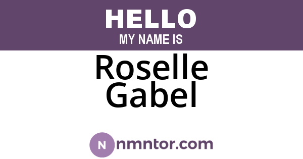 Roselle Gabel
