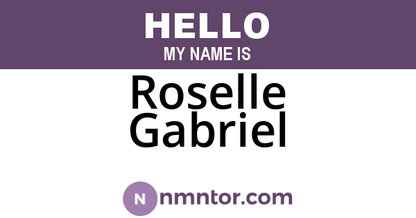 Roselle Gabriel