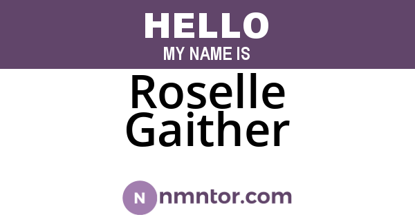 Roselle Gaither