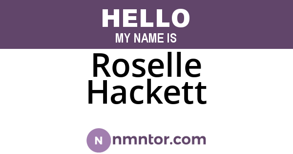Roselle Hackett