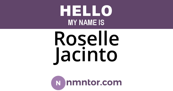 Roselle Jacinto