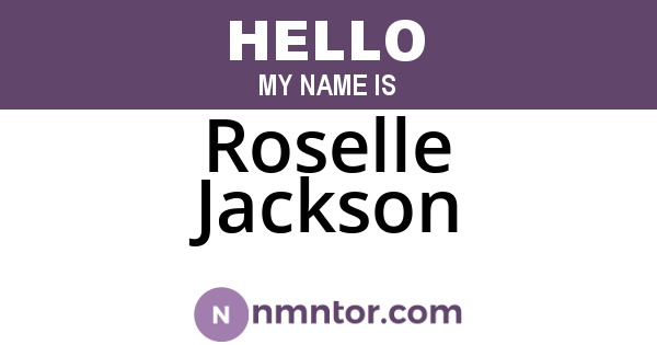 Roselle Jackson