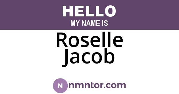 Roselle Jacob