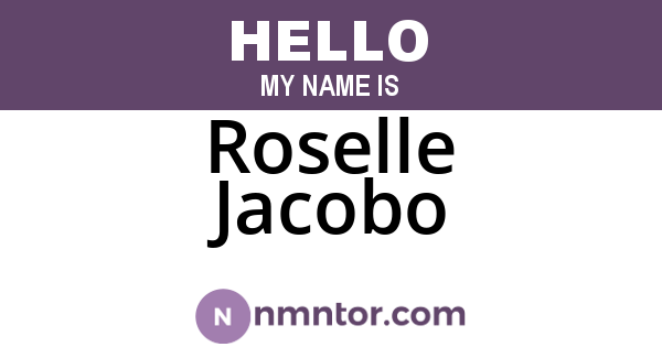 Roselle Jacobo