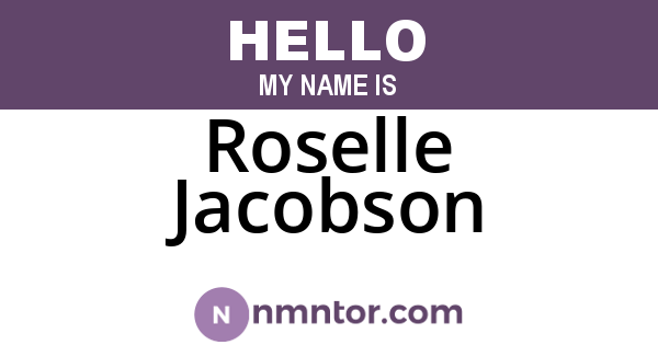 Roselle Jacobson