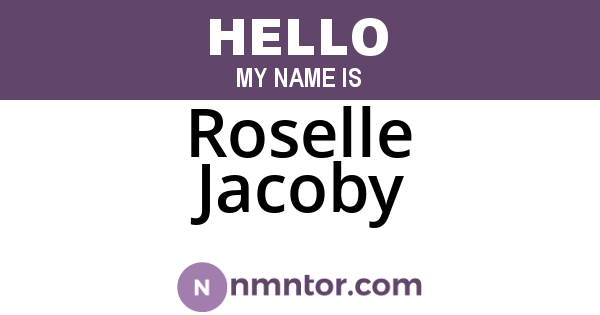 Roselle Jacoby