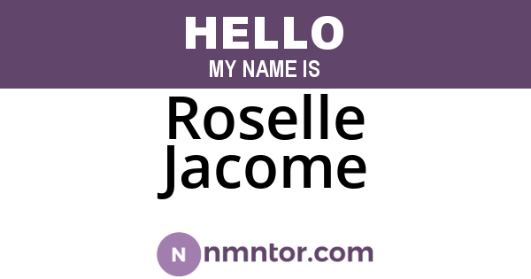 Roselle Jacome