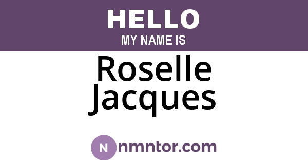 Roselle Jacques
