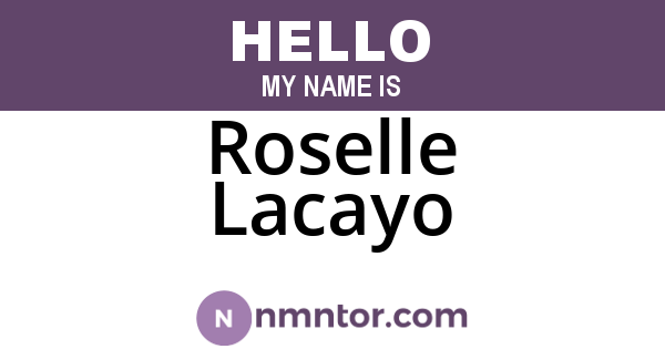 Roselle Lacayo