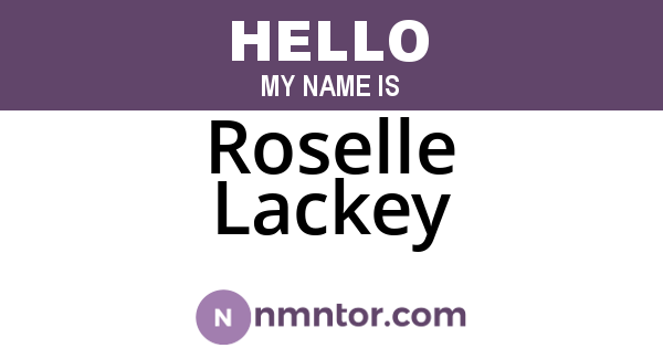 Roselle Lackey