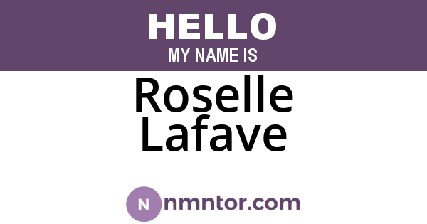 Roselle Lafave