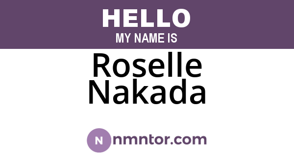 Roselle Nakada