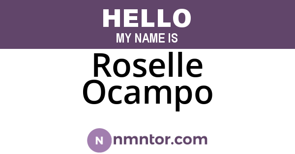 Roselle Ocampo