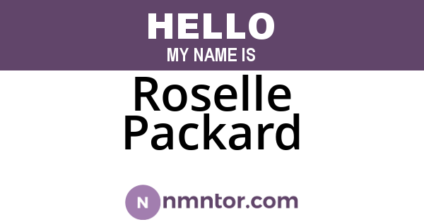 Roselle Packard