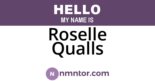 Roselle Qualls