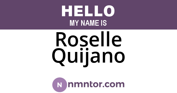 Roselle Quijano