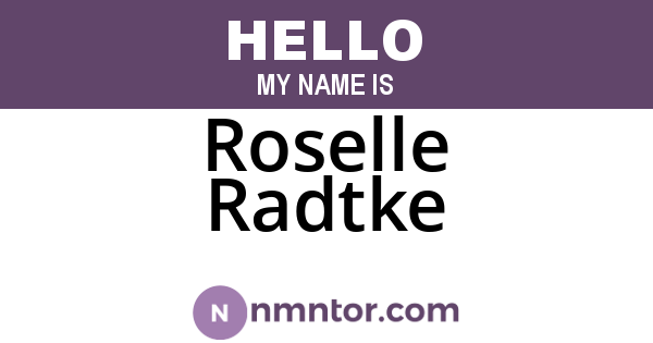 Roselle Radtke