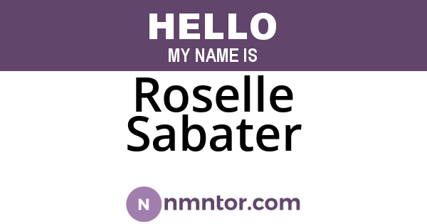 Roselle Sabater