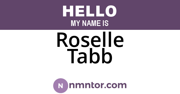 Roselle Tabb