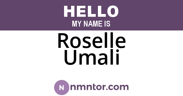 Roselle Umali