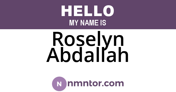 Roselyn Abdallah