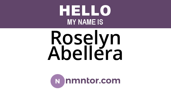 Roselyn Abellera