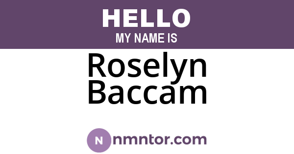 Roselyn Baccam