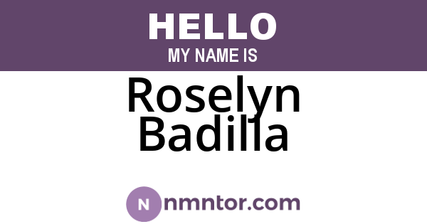 Roselyn Badilla