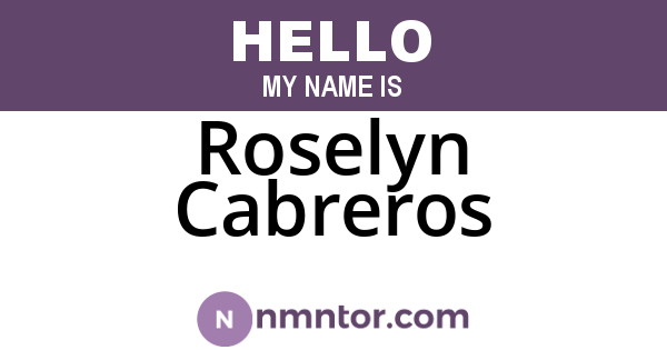 Roselyn Cabreros