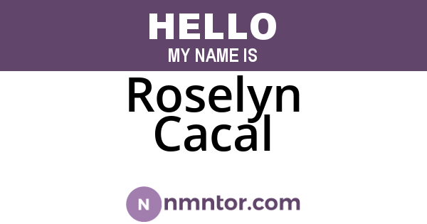 Roselyn Cacal
