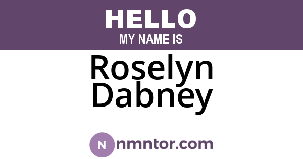 Roselyn Dabney