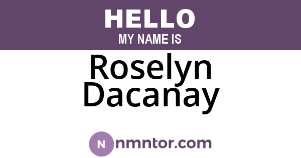 Roselyn Dacanay