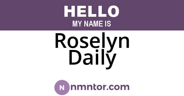 Roselyn Daily