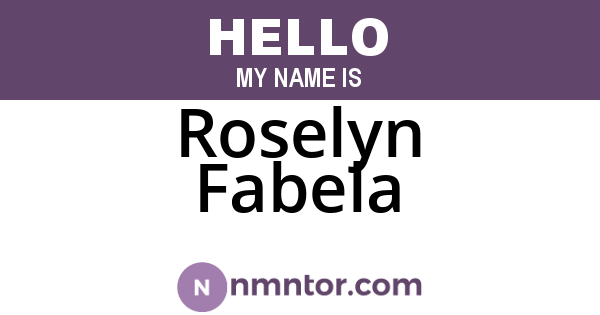 Roselyn Fabela
