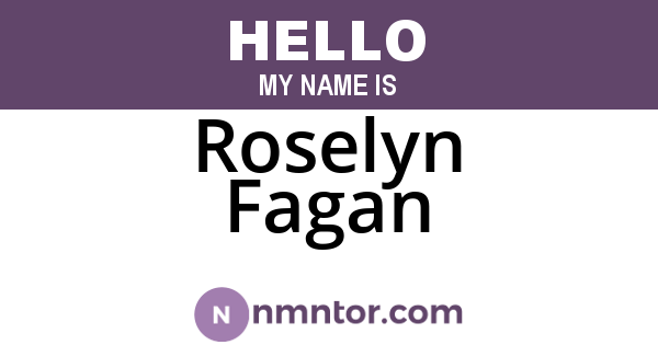 Roselyn Fagan