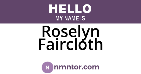 Roselyn Faircloth