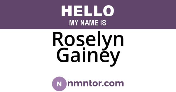 Roselyn Gainey