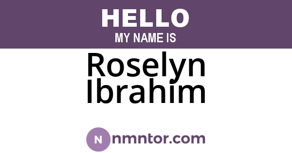 Roselyn Ibrahim