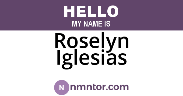 Roselyn Iglesias