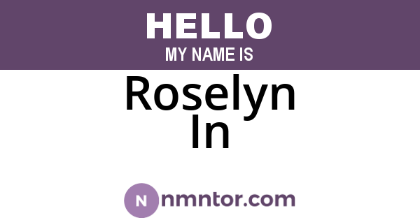 Roselyn In