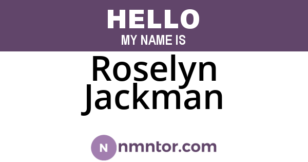 Roselyn Jackman