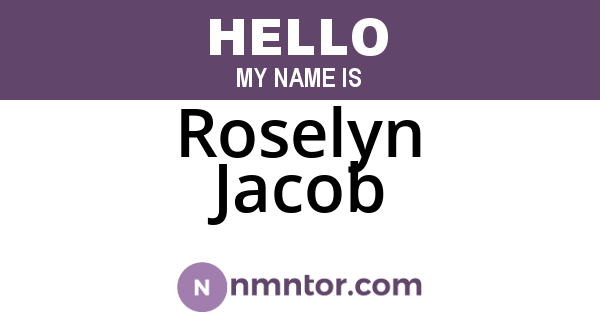 Roselyn Jacob