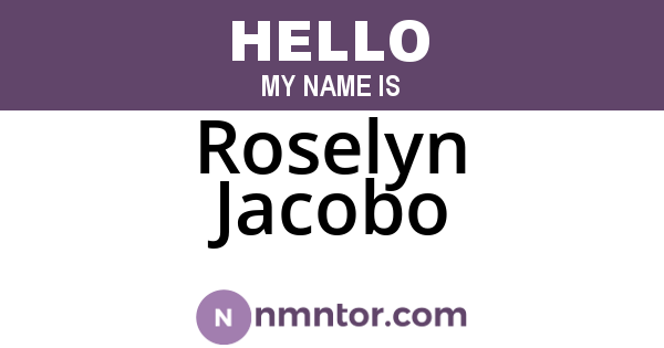 Roselyn Jacobo