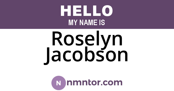 Roselyn Jacobson