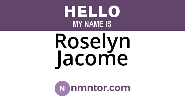 Roselyn Jacome