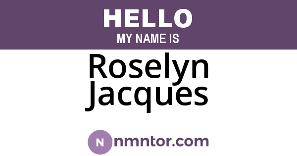 Roselyn Jacques